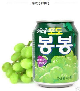 韩国果肉饮料238ML 葡萄/苹果/草莓/梨/桃/菠萝/橙多种口味任意搭配