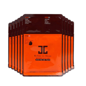 【一般贸易中文标】韩国 JAYJUN捷俊黑色水光清洁补水保湿面膜三部曲 25ml*10片