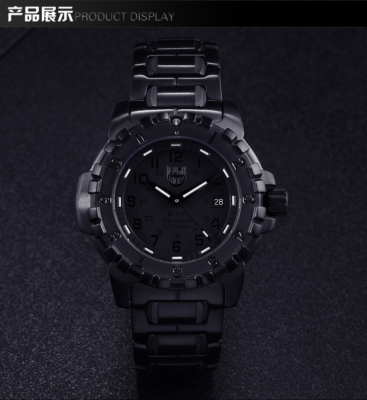 luminox鲁美诺斯6402bo夜鹰f117潜水户外军表