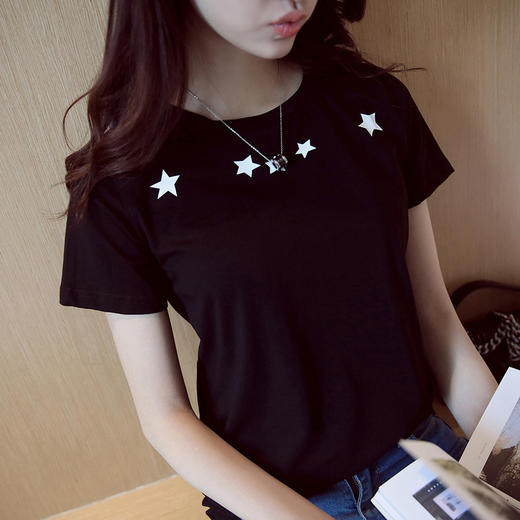 【女士T桖】。夏女装t恤韩版 甜美女式短袖t恤 商品图2