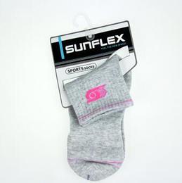 阳光SUNFLEX 乒乓球袜 女式夏季运动袜子短袜S0210 灰色