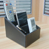 【收纳盒】创意PU皮革收纳盒 办公桌面遥控器用品整理盒 欧式家居三格座 商品缩略图0