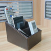 【收纳盒】创意PU皮革收纳盒 办公桌面遥控器用品整理盒 欧式家居三格座 商品缩略图2