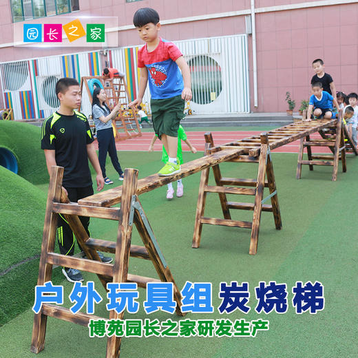 博苑园长之家幼儿园户外玩具攀爬架炭烧梯组合平衡木户外运动 商品图2
