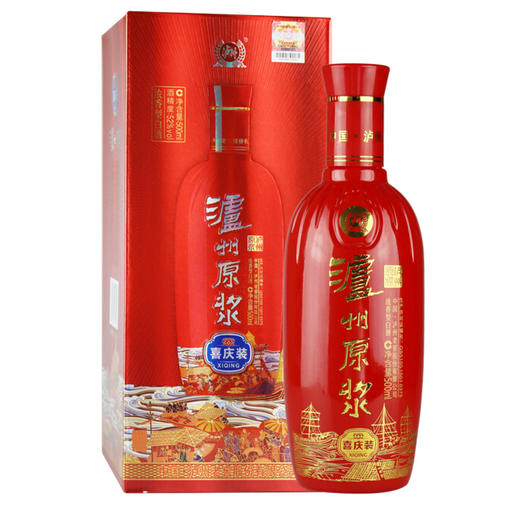 泸州原浆喜庆装52度浓香型白酒500ml