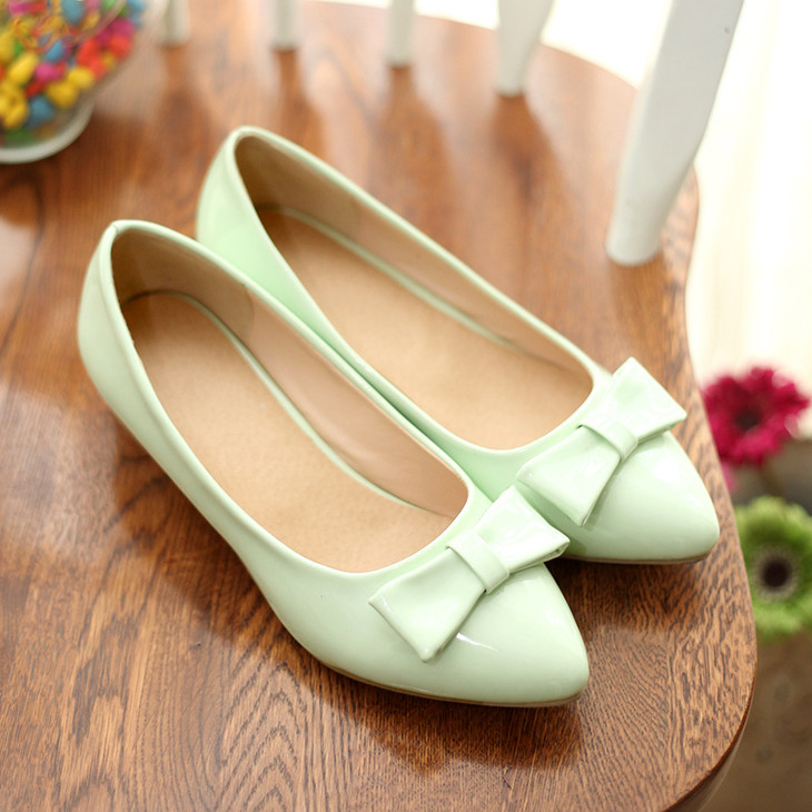 女士单鞋新品平底女式单鞋女鞋子甜美小清新韩版尖头浅口