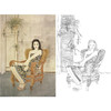 崔景哲竖幅工笔现代仕女人物白描底稿-B022 商品缩略图0