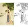 李新禹竖幅工笔传统仕女人物白描底稿-B009 商品缩略图0