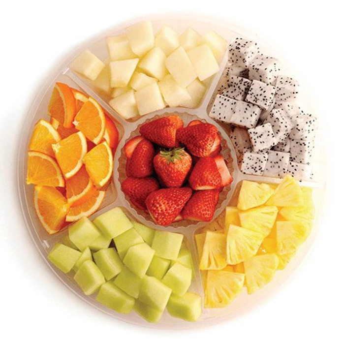 【六拼】缤纷六格商务果盘a档 1250g