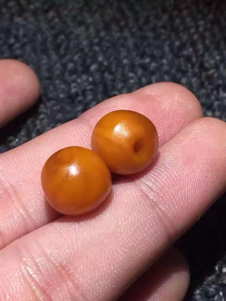 3号老蜜蜡腰珠对