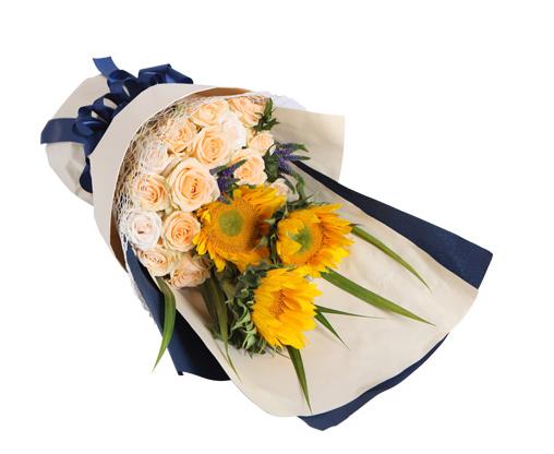 向阳花- 向日葵玫瑰花束-全国鲜花速递同城鲜花店配送生日花北京上海杭州广州深圳订花送花 商品图1