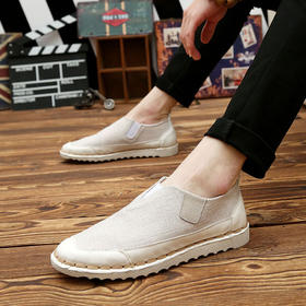 【服饰鞋包】春夏季透气帆布鞋休闲学生板鞋 一脚蹬亚麻布懒人豆豆鞋