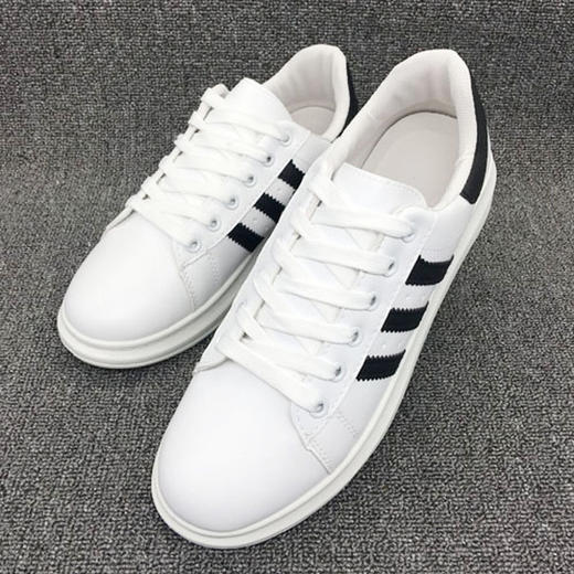 【服饰鞋包】夏季小白鞋松糕学生鞋潮男士白色运动休闲镂空鞋子韩版男板鞋 商品图1