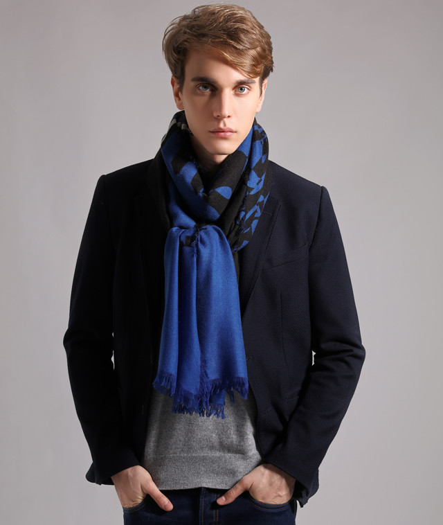 sandriver羊绒男士围巾烟花弄影jps15p715n