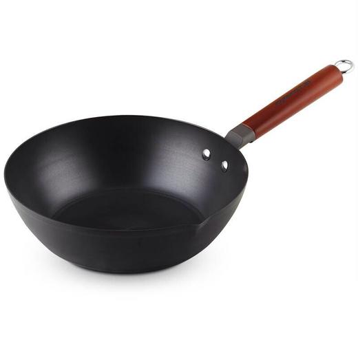 【高纯铁炒锅 极釜】Joyoung/九阳CTB2809铁釜炒锅健康0涂层真不锈玻璃锅盖 商品图3