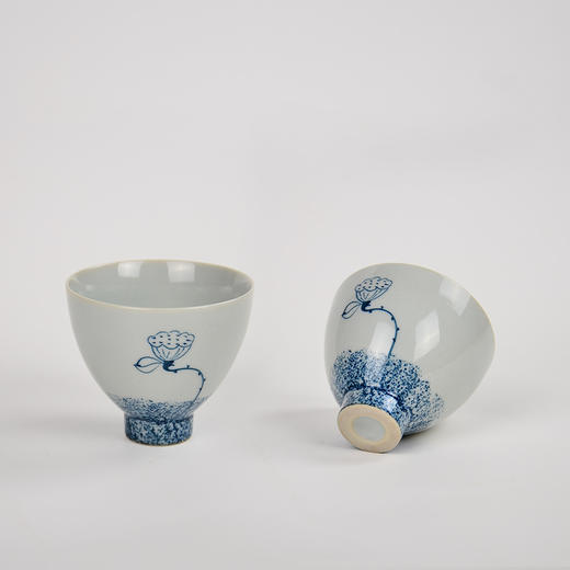永利汇 | 陶瓷手绘品茗杯 青花瓷小茶杯 商品图2