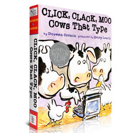 【廖彩杏书单】Click, Clack, Moo: Cows That Type 咔嗒哞嘻哈农场入门 适合0-6岁阅读纸板书