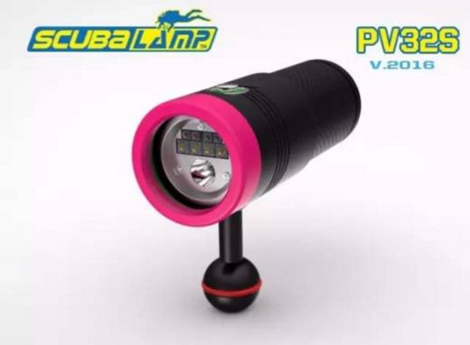 Scubalamp PV32S 3000流明拍照摄影灯 4*白光+2*红光+2*UV紫光+900流明聚焦灯 商品图1