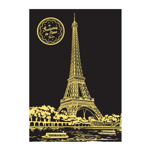 风靡韩国 雕刻时光·点亮城市刮本画 涂鸦画套装 世界名胜古迹夜景 巴黎埃菲尔铁塔 中信出版社图书 商品图2