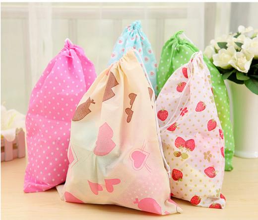 旅行便携抽绳鞋子防尘袋/收纳袋 加厚印花无纺布束口袋 居家出行 常备防尘袋~ 商品图7