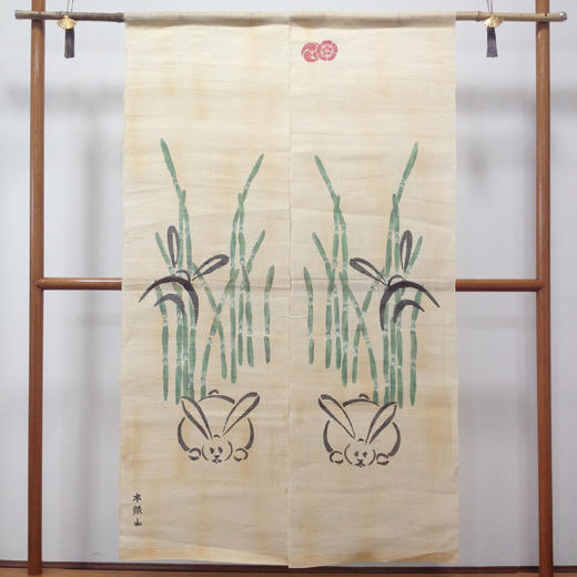 叶建明丝绸画缋门帘技艺 苎麻手织夏布日式风水门帘