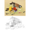 工笔动物白描底稿-鸳鸯-斗方小品册页-A309 商品缩略图0