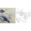 工笔花鸟白描底稿-荷花-斗方小品册页-A268 商品缩略图0