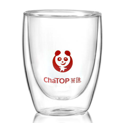 茶途丨双层玻璃杯 熊猫logo 防烫玻璃杯200ml 商品图2