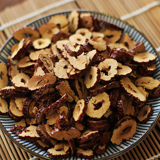 零食新疆若羌红枣片红枣干酥脆泡茶煲无核红枣圈无核100g