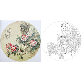 工笔花鸟小品白描底稿-A413