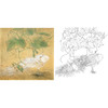 工笔花鸟白描底稿-孔雀-斗方小品册页-A464 商品缩略图0
