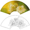 工笔花鸟白描底稿-荷花扇面小品-A362 商品缩略图0