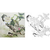 工笔花鸟白描底稿-牡丹-斗方小品册页-A470 商品缩略图0