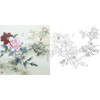 工笔花鸟白描底稿-牡丹-斗方小品册页-A471 商品缩略图0