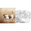 工笔花鸟白描底稿-张克齐-仙鹤-斗方小品册页-A439 商品缩略图0