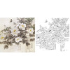 工笔花鸟白描底稿-王庆升牡丹-斗方小品册页-A481 商品缩略图0