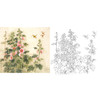 梁燕生工笔花鸟白描底稿-斗方小品册页-A484 商品缩略图0