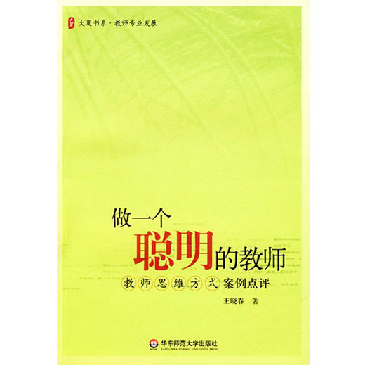 做一个聪明的教师 教师思维方式案例点评 王晓春 大夏书系 商品图1