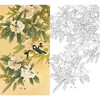 竖幅工笔花鸟白描底稿-喻继高-A531 商品缩略图0