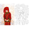 崔景哲竖幅工笔现代仕女人物白描底稿-B070 商品缩略图0