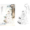 竖幅工笔人物白描底稿-观音佛像菩萨-B080 商品缩略图0