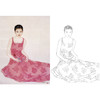 崔景哲工笔现代仕女人物白描底稿-斗方小品册页-B113 商品缩略图0