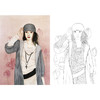 崔景哲竖幅工笔现代仕女人物白描底稿-B117 商品缩略图0