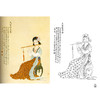 杨淑涛工笔传统仕女人物白描底稿-古乐仕女图-斗方小品册页-B058 商品缩略图0