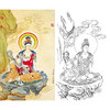 程宗元竖幅工笔人物白描底稿-观音佛像菩萨-B092 商品缩略图0