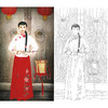 崔景哲竖幅工笔现代仕女人物白描底稿-B065 商品缩略图0