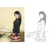 崔景哲工笔现代仕女人物白描底稿-斗方小品册页-B111 商品缩略图0