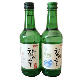 韩国原装烧酒竹炭酒真露360ML
