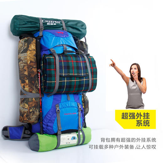 （登山包）专业登山背包 户外大容量双肩旅行背包60+5L尼龙旅行背囊 商品图1