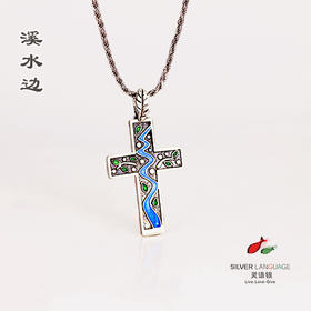 925纯银十字架项链男女士情侣吊坠基督教耶稣银饰品加工定做